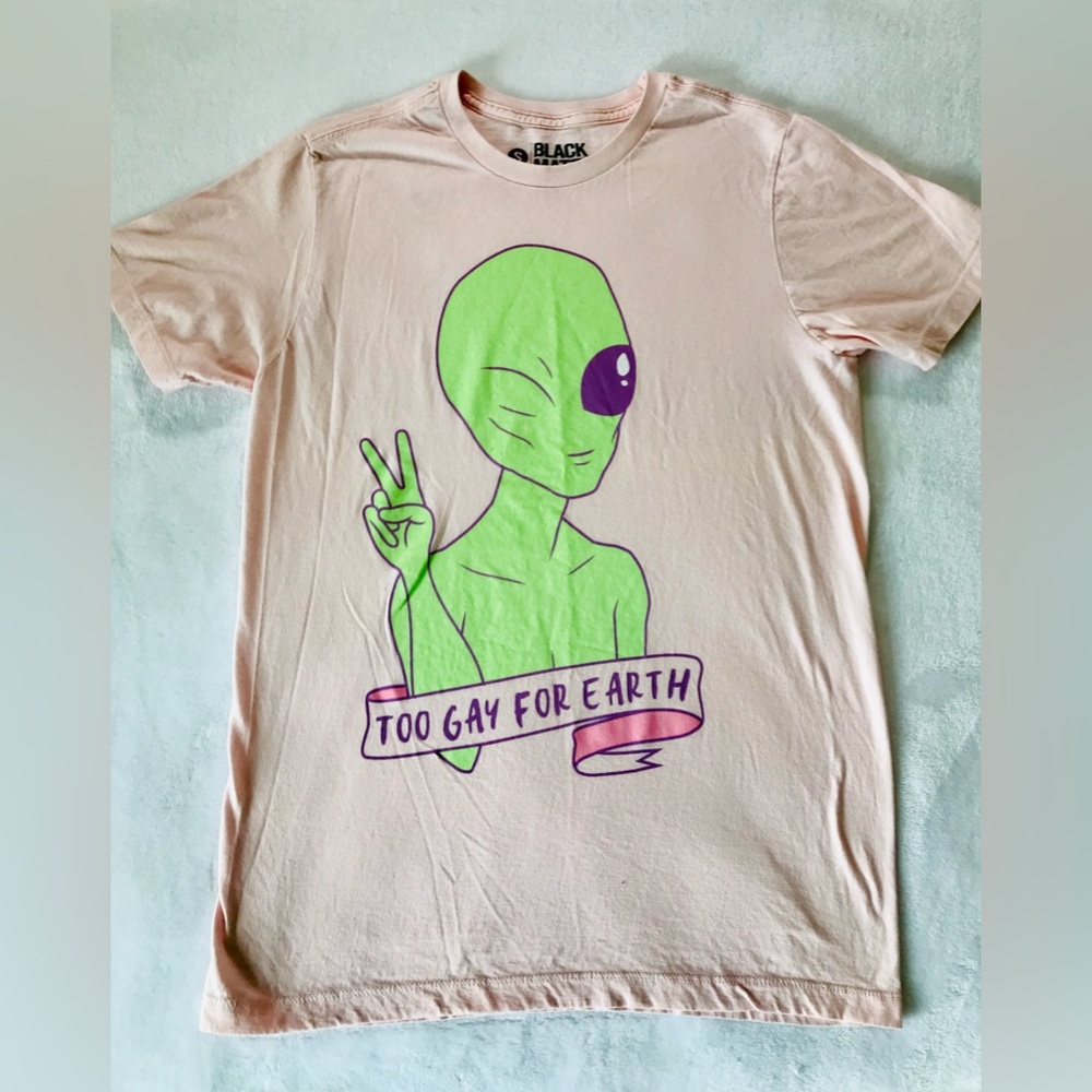 Black Matter “To Gay For Earth” Black Light T-Shirt Mens Size Small
